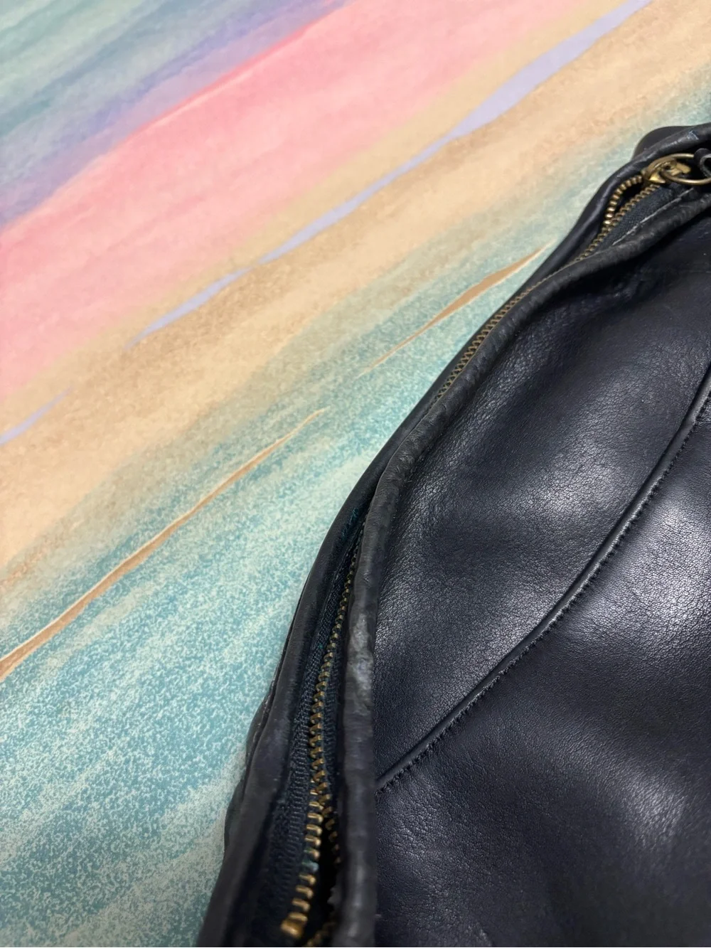 Coach Vintage Legacy Large Slim Duffle Bucket Bag Black Leather 9060 Classic